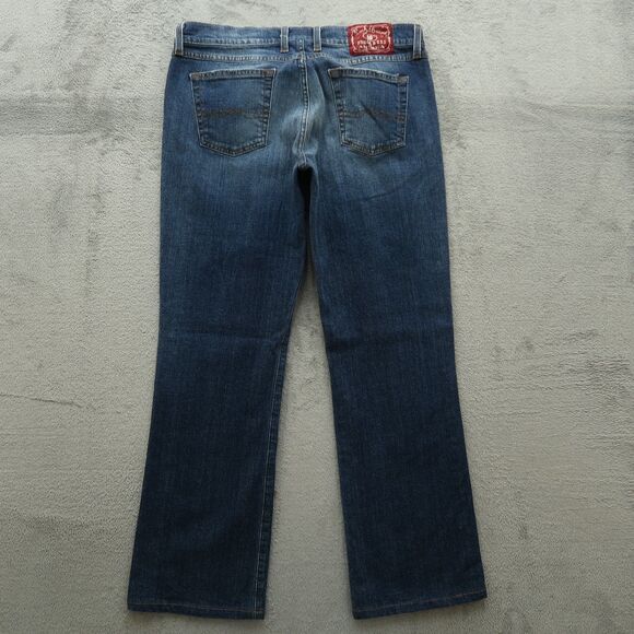 Lucky Brand Jeans Women's Size 10 Mid-Rise Flare Denim 30.5" Inseam Distressed - Picture 12 of 16
